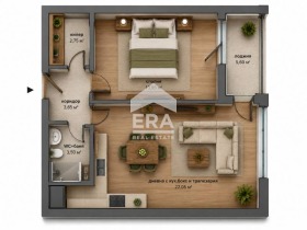 2-СТАЕН, 58 m2 - Holmes.bg 2-СТАЕН, 58 m2