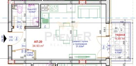 1-СТАЕН, 42 m2 - Holmes.bg 1-СТАЕН, 42 m2
