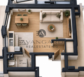 1-СТАЕН, 50 m2 - Holmes.bg 1-СТАЕН, 50 m2