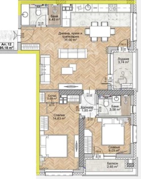 3-СТАЕН, 110 m2 - Holmes.bg 3-СТАЕН, 110 m2