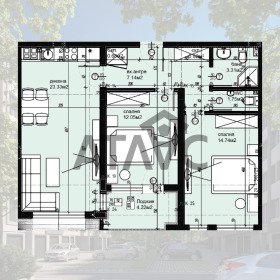 3-СТАЕН, 93 m2 - Holmes.bg 3-СТАЕН, 93 m2
