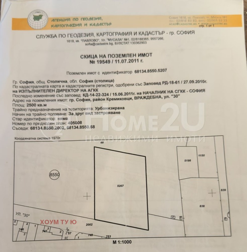 Продава ПАРЦЕЛ, град София, Враждебна • 125000 € / 244478.75 лв. • 82492796 1 — Holmes.bg Продава ПАРЦЕЛ, град София, Враждебна • 125000 € / 244478.75 лв. • 82492796 1