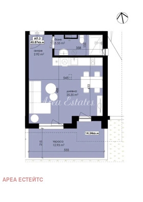 1-СТАЕН, 63 m2 - Holmes.bg 1-СТАЕН, 63 m2