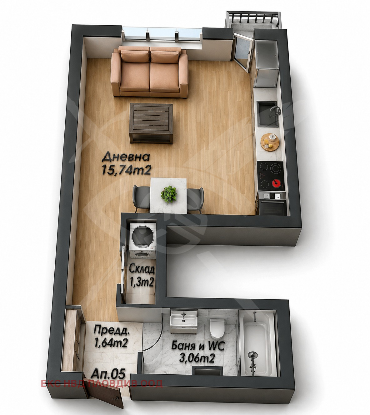 Продава 1-стаен град Пловдив , Южен , 33 кв.м | 68425531 — Imoti.com Продава 1-стаен град Пловдив , Южен , 33 кв.м | 68425531