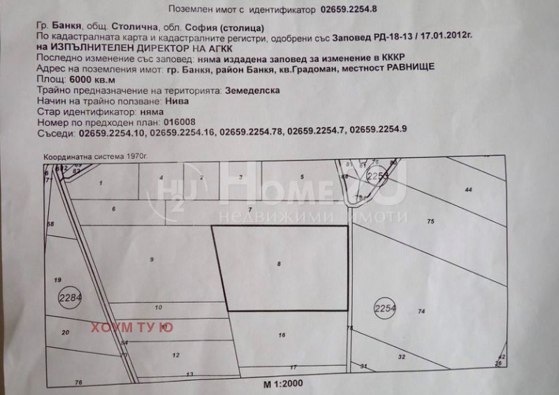 Продава Земеделска земя област София , гр. Банкя , 6 дка | 96525571 — Imoti.com Продава Земеделска земя област София , гр. Банкя , 6 дка | 96525571