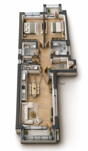 3-СТАЕН, 117 m2 - Holmes.bg 3-СТАЕН, 117 m2