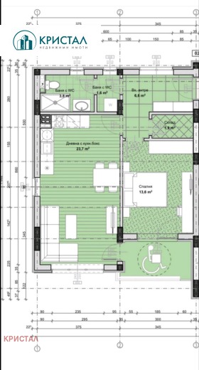 2-СТАЕН, 67 m2 - Holmes.bg 2-СТАЕН, 67 m2