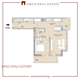 Продава 2-стаен, град София