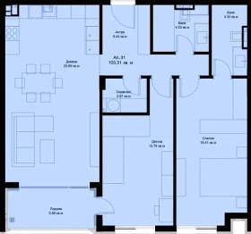 3-СТАЕН, 113 m2 - Holmes.bg 3-СТАЕН, 113 m2