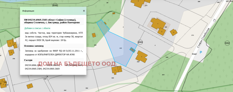Продава ПАРЦЕЛ, град София, с. Бистрица • 215000 € • 49370005 1 — Holmes.bg Продава ПАРЦЕЛ, град София, с. Бистрица • 215000 € • 49370005 1