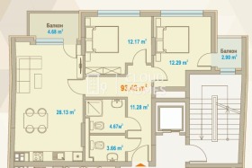 3-СТАЕН, 129 m2 - Holmes.bg 3-СТАЕН, 129 m2