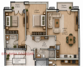 3-СТАЕН, 114 m2 - Holmes.bg 3-СТАЕН, 114 m2