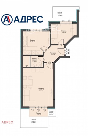 3-СТАЕН, 74 m2 - Holmes.bg 3-СТАЕН, 74 m2