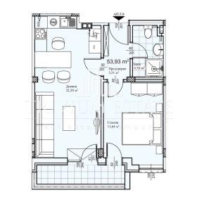 2-СТАЕН, 53 m2 - Holmes.bg 2-СТАЕН, 53 m2