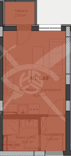 1-СТАЕН, 36 m2 - Holmes.bg 1-СТАЕН, 36 m2