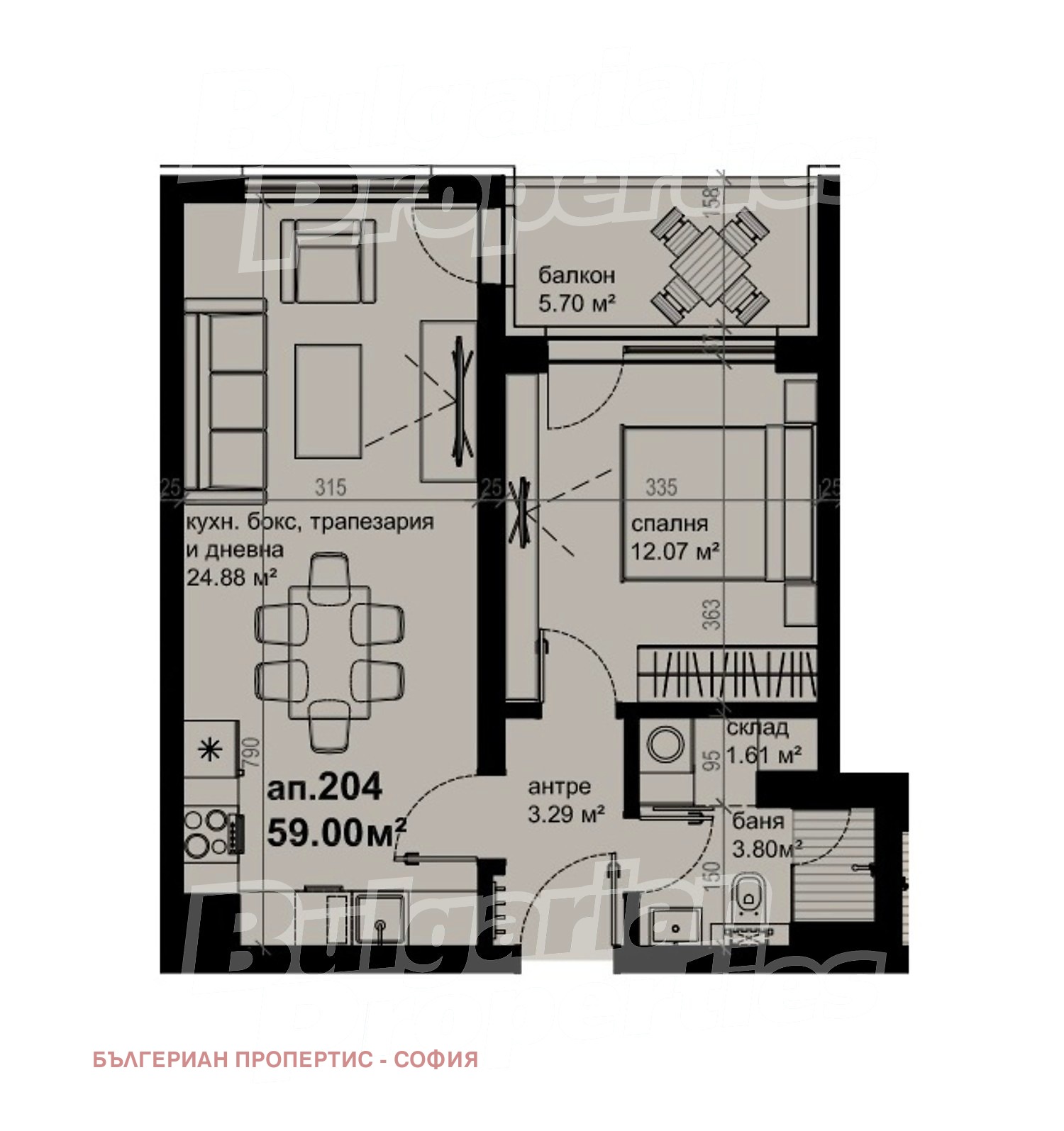 Продава 2-СТАЕН, гр. София, Зона Б-5, снимка 3 - Апартаменти - 54267473