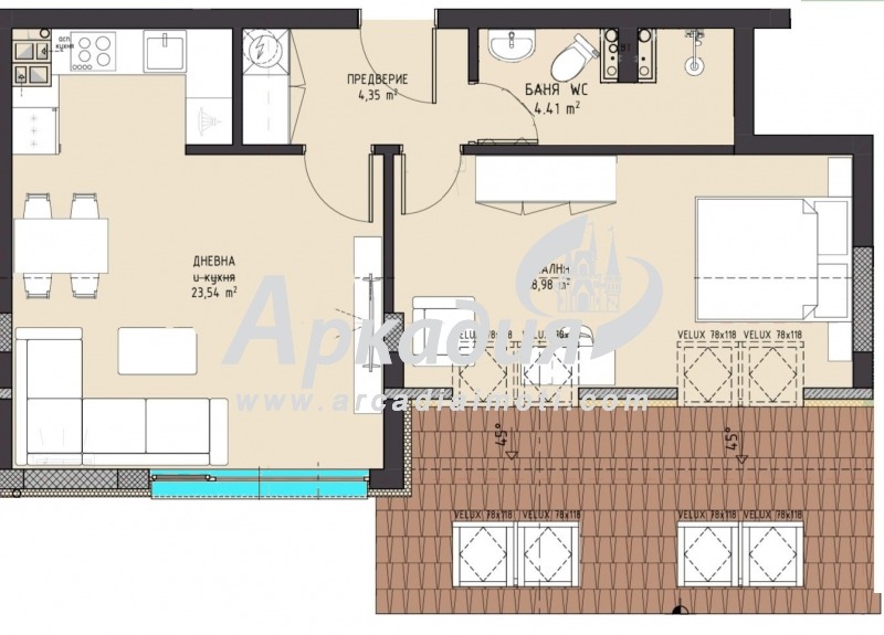 En venta  1 dormitorio Plovdiv , Jristo Smirnenski , 76 metros cuadrados | 96018065 - imagen [2]