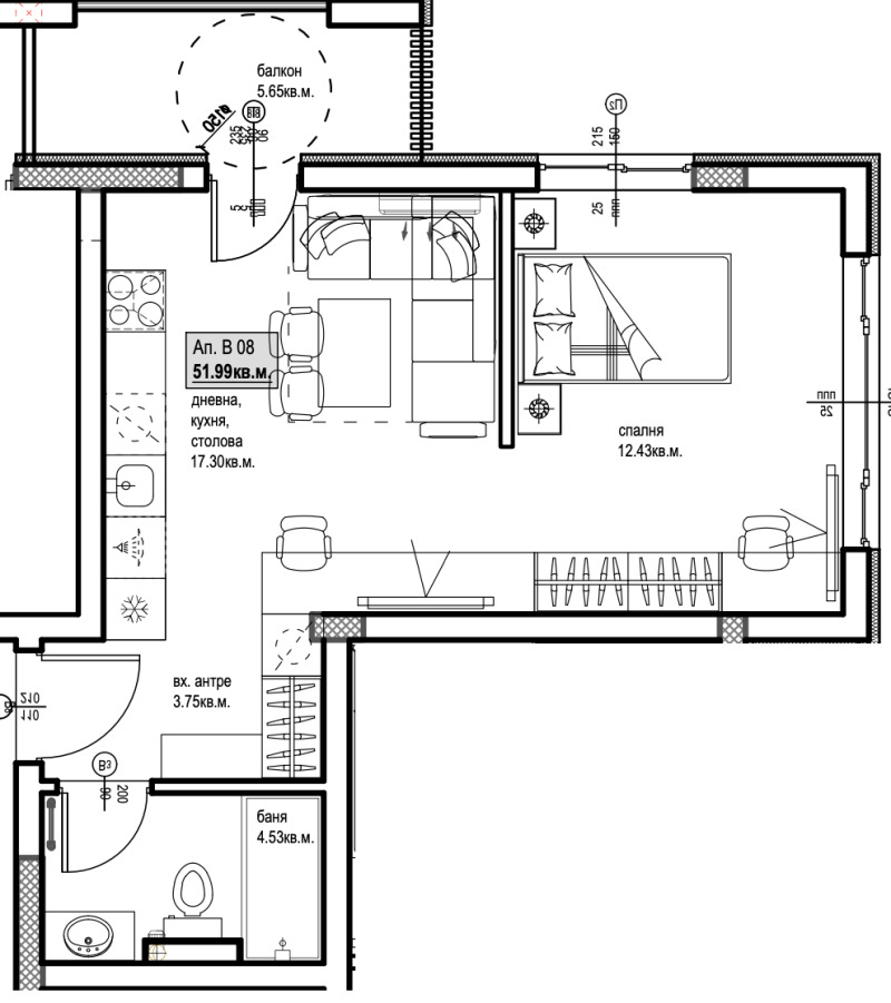 À vendre  1 chambre Plovdiv , Hristo Smirnenski , 60 m² | 23270347 - image [2]