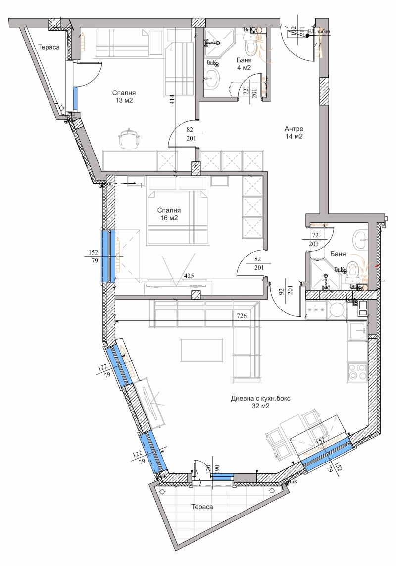 Zu verkaufen  2 Schlafzimmer Plowdiw , Zentar , 125 qm | 87425404 - Bild [15]