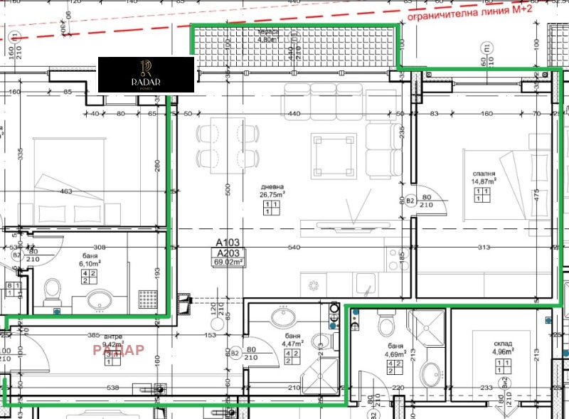 Продава  2-стаен град София , Малинова долина , 82 кв.м | 53473894 - изображение [3]