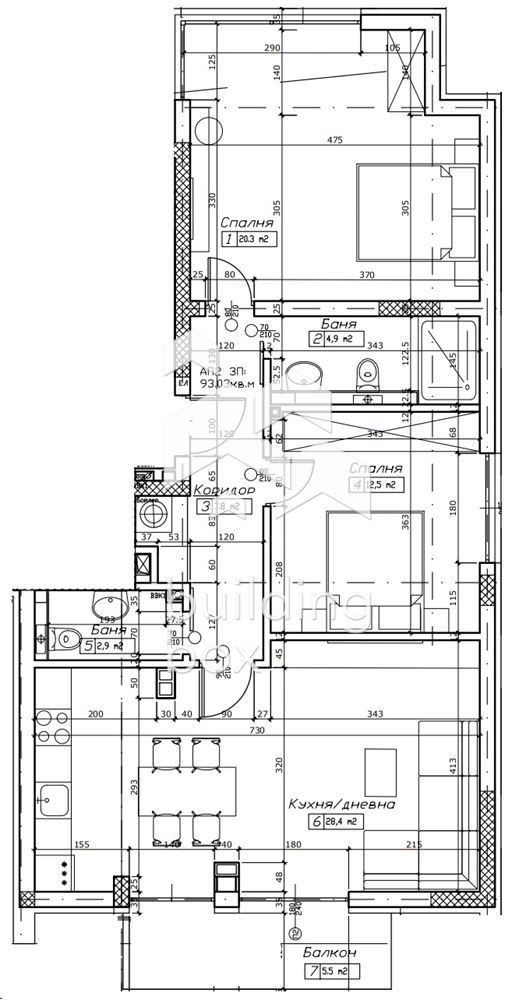 Продава 3-СТАЕН, гр. София, Малинова долина, снимка 5 - Aпартаменти - 47699099