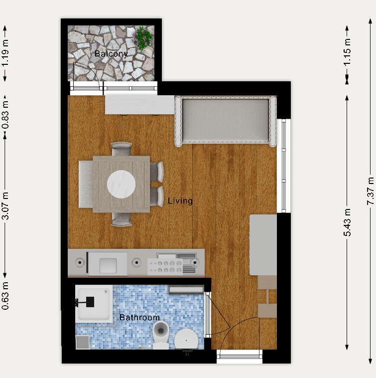 Till salu  Studio Sofia , Suhodol , 31 kvm | 46102087