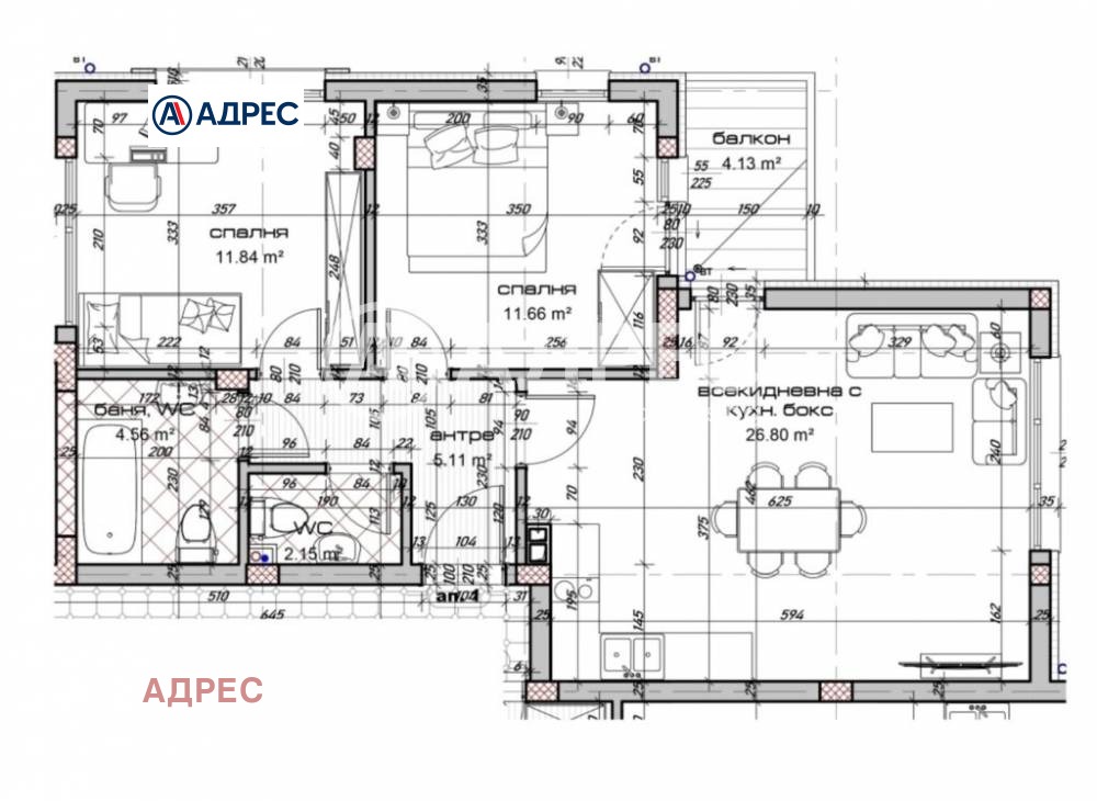 Продава 3-СТАЕН, гр. Варна, Виница, снимка 3 - Апартаменти - 54564349