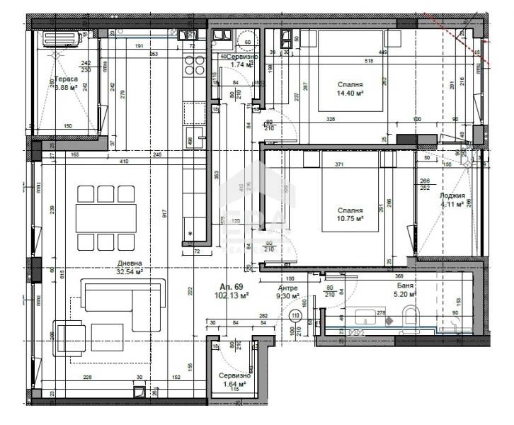 En venta  2 dormitorios Varna , Tsveten kvartal , 120 metros cuadrados | 54558793 - imagen [12]