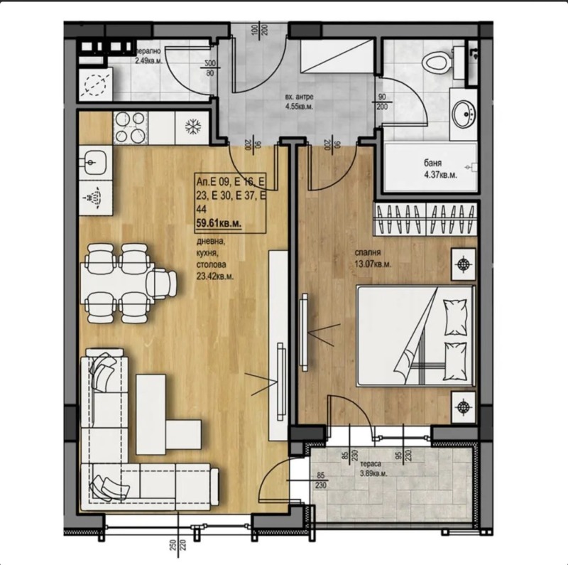 In vendita  1 camera da letto Plovdiv , Hristo Smirnenski , 70 mq | 75285638 - Immagine [3]