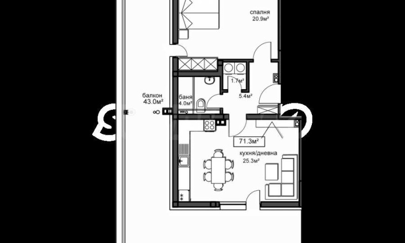 Na sprzedaż  1 sypialnia Sofia , Krasno selo , 120 mkw | 98980611 - obraz [2]