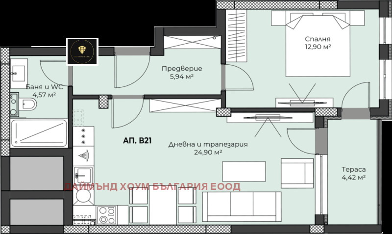 Продава 2-СТАЕН, гр. Пловдив, Пещерско шосе, снимка 2 - Aпартаменти - 48441151