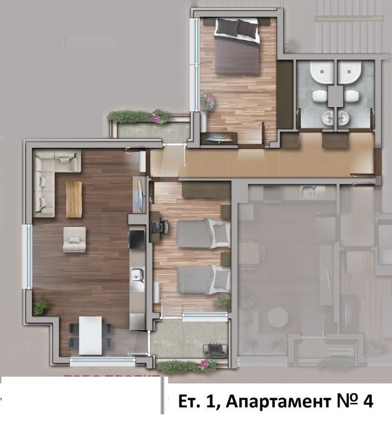 Zu verkaufen  2 Schlafzimmer Sofia , Hadschi Dimitar , 119 qm | 79375084 - Bild [2]