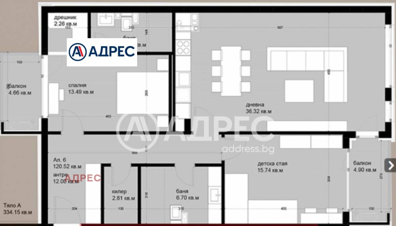 На продаж  2 спальні Варна , Цветен квартал , 134 кв.м | 12785231 - зображення [2]
