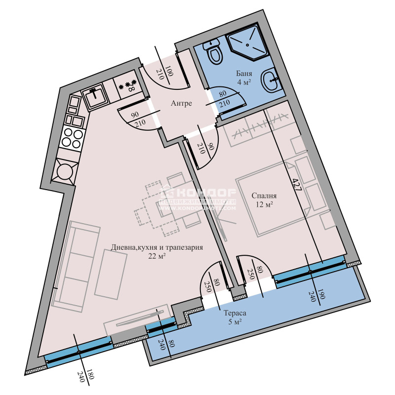 En venta  1 dormitorio Plovdiv , Karshiyaka , 62 metros cuadrados | 90386220 - imagen [2]