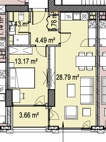 Продава 2-СТАЕН, гр. София, Дружба 2, снимка 2 - Апартаменти - 54640188