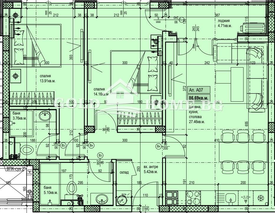 Продава 3-СТАЕН, гр. Пловдив, Христо Смирненски, снимка 2 - Апартаменти - 55351937