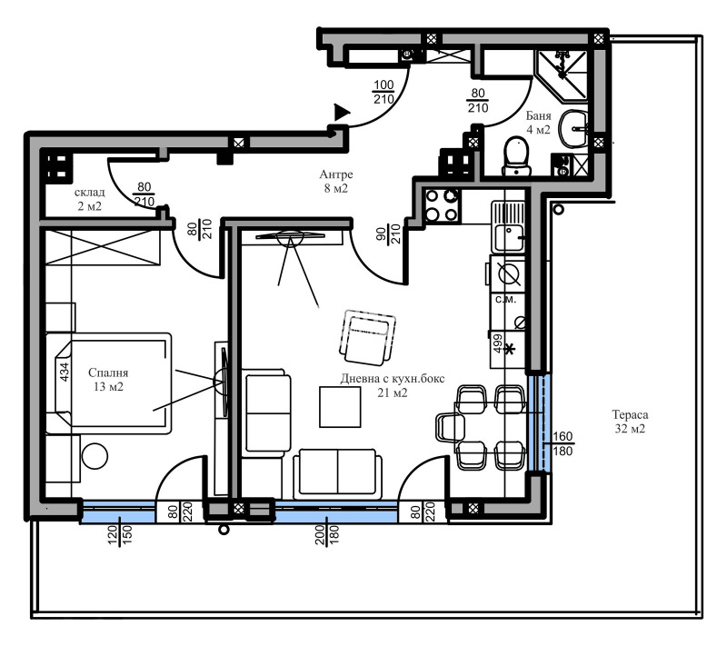 De vânzare  1 dormitor Plovdiv , Belomorsci , 101 mp | 95344026 - imagine [2]