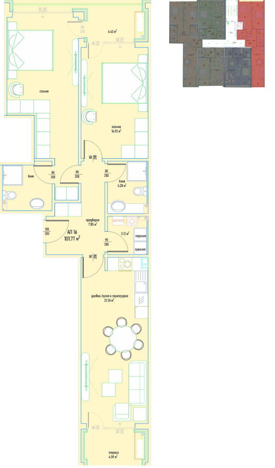 Продаја  2 спаваће собе Софија , Малинова долина , 126 м2 | 86458556 - слика [5]