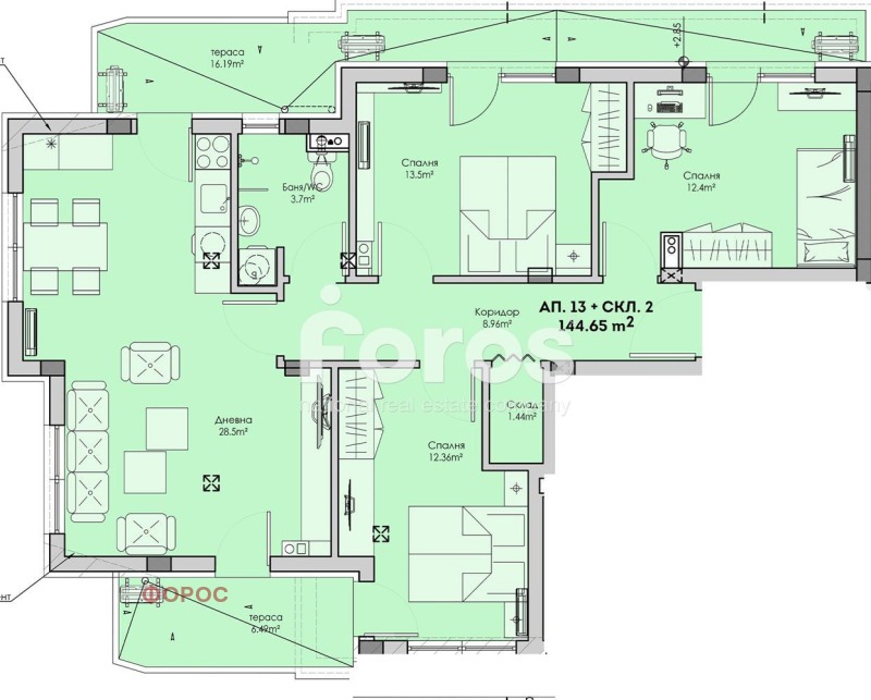 Продава МНОГОСТАЕН, гр. Бургас, Сарафово, снимка 2 - Апартаменти - 53442471