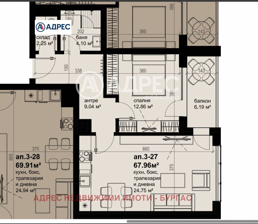 Продава 2-СТАЕН, гр. Бургас, Изгрев, снимка 5 - Апартаменти - 54145469