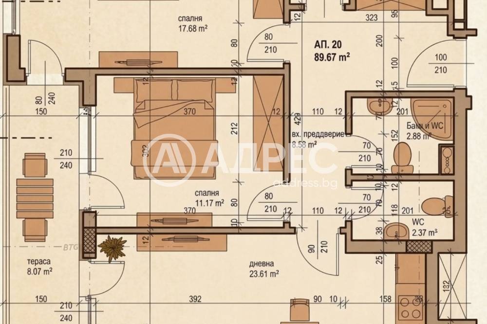 Продава  3-стаен град София , Зона Б-19 , 104 кв.м | 55508779