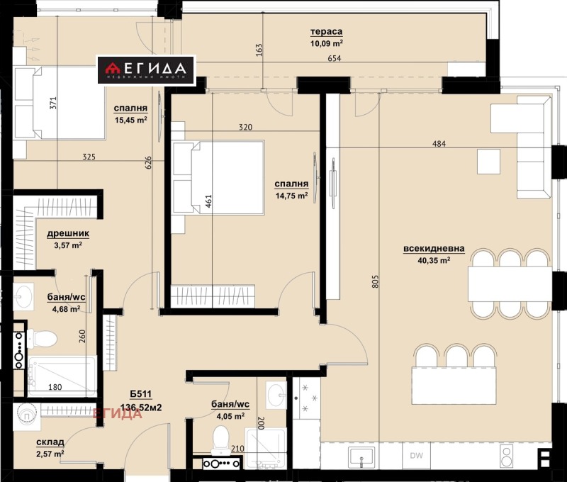 Продава 3-СТАЕН, гр. Бургас, област Бургас, снимка 3 - Апартаменти - 52647103