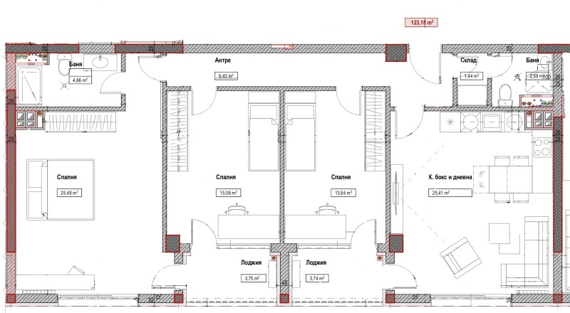 Zu verkaufen  3 Schlafzimmer Sofia , Malinowa dolina , 149 qm | 23307911 - Bild [7]