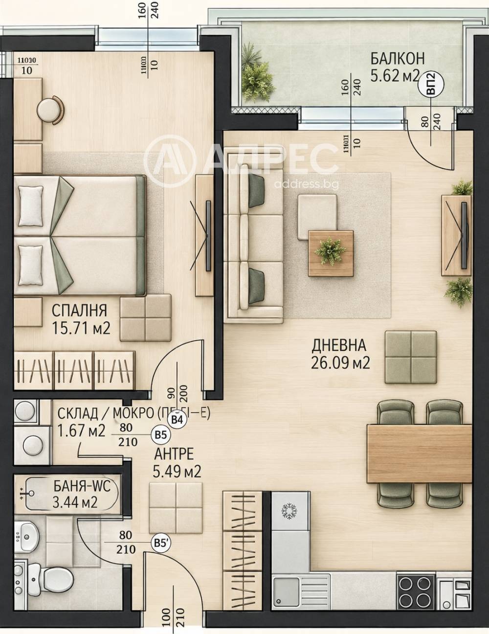 Продава 2-СТАЕН, гр. София, Малинова долина, снимка 4 - Апартаменти - 56724335