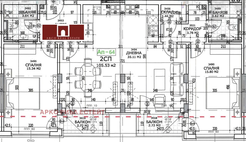 In vendita  2 camere da letto Sofia , Poligona , 120 mq | 21620362 - Immagine [4]