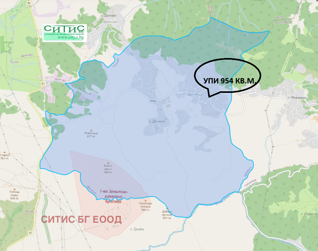 Продава ПАРЦЕЛ, с. Дръмша, област София област, снимка 3 - Парцели - 54957692
