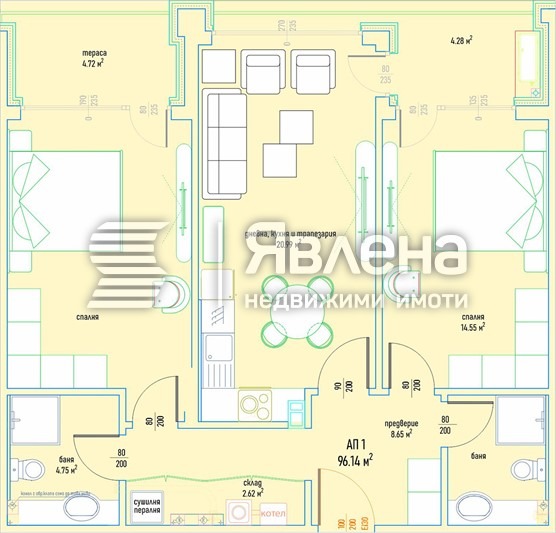 Продава 3-СТАЕН, гр. София, Малинова долина, снимка 6 - Апартаменти - 55272206