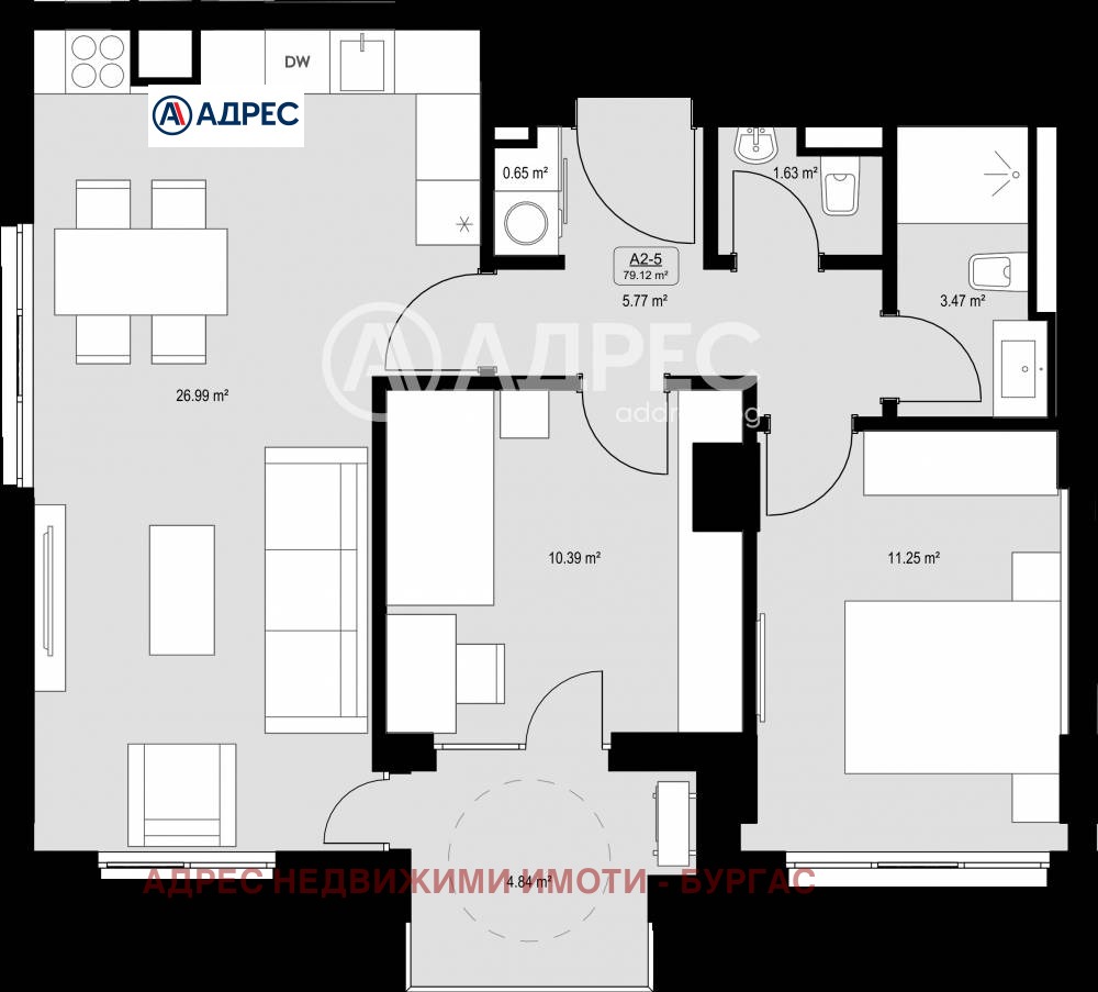 Продава 3-СТАЕН, гр. Бургас, Славейков, снимка 4 - Апартаменти - 54348468