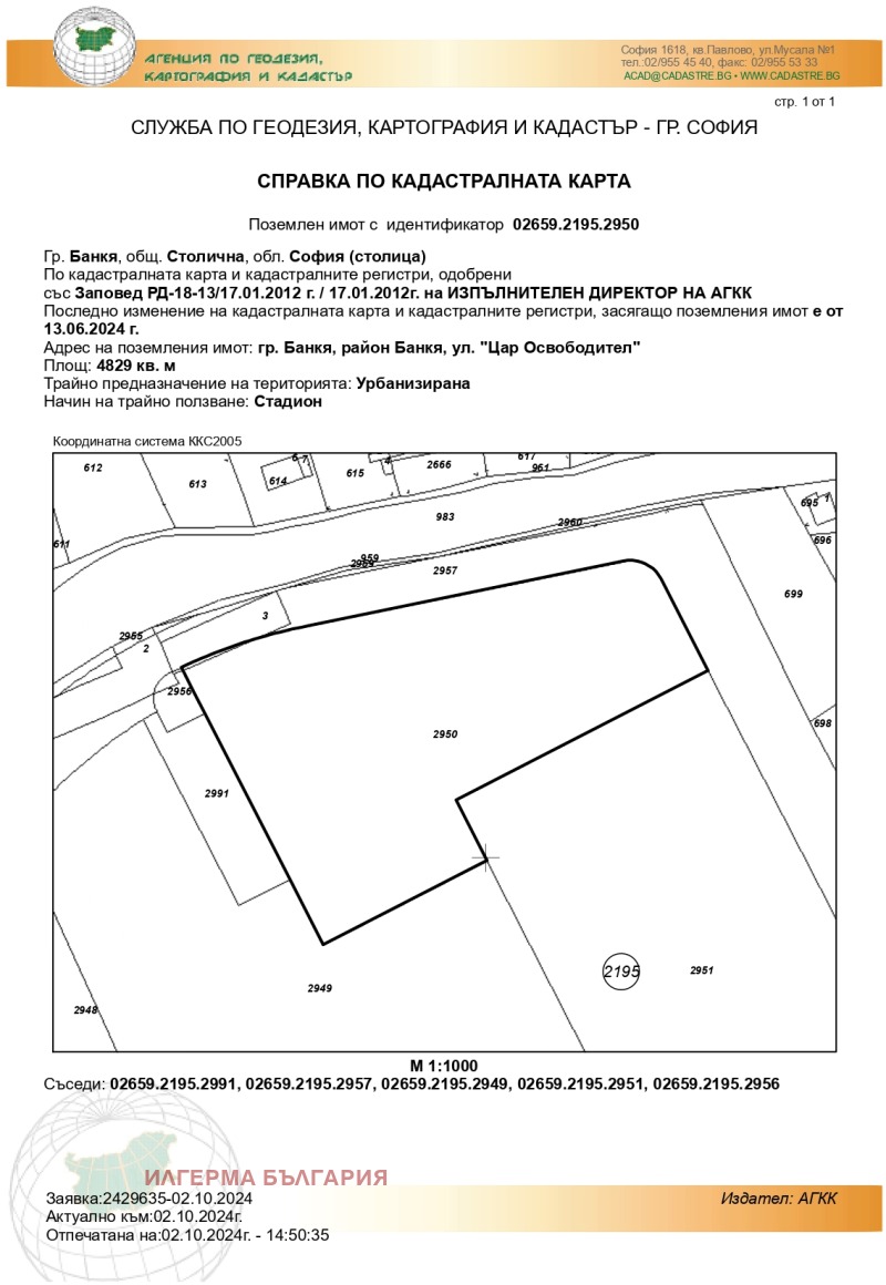 Продава ПАРЦЕЛ, гр. Банкя, област София-град, снимка 2 - Парцели - 47494669