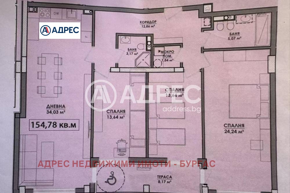 Продава МНОГОСТАЕН, гр. Бургас, област Бургас, снимка 2 - Апартаменти - 54024402